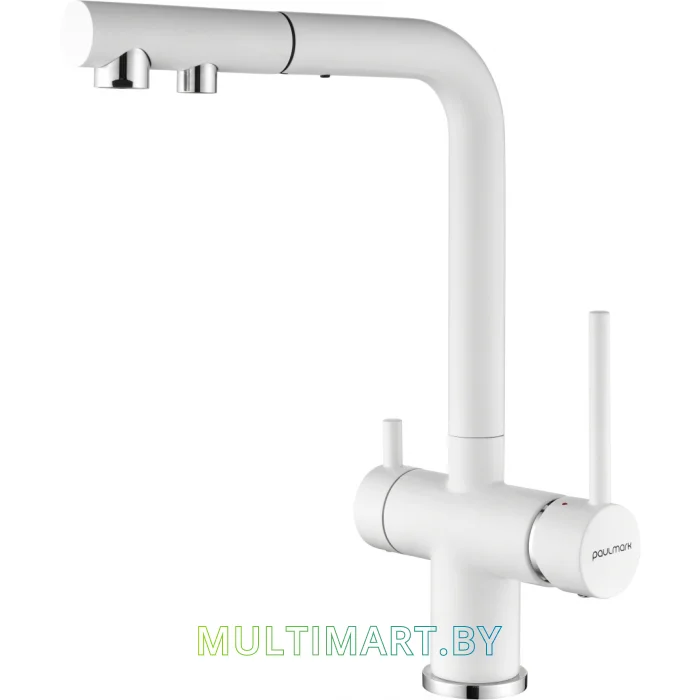 Смеситель Paulmark Serpentine Se213222-431 (белый матовый)